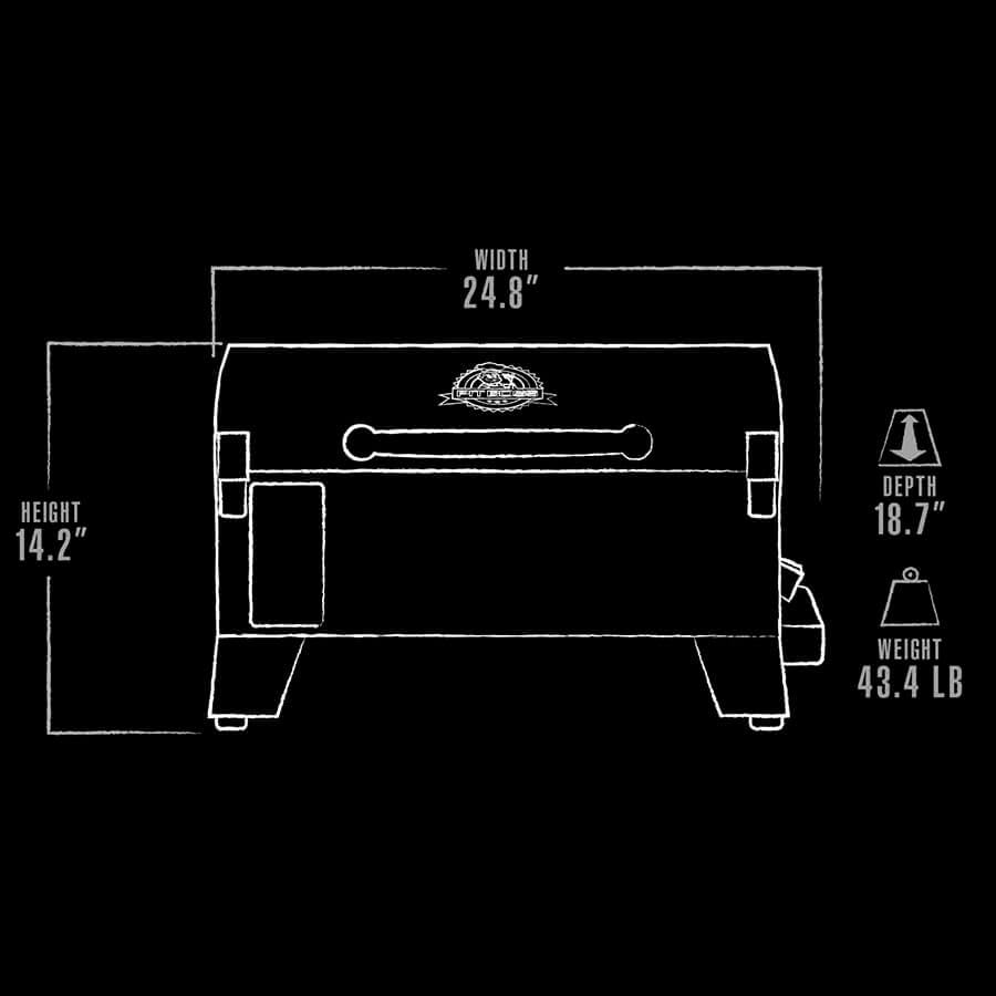 Pit Boss Portable Table Top Wood Pellet Grill, Mahogany - 10697