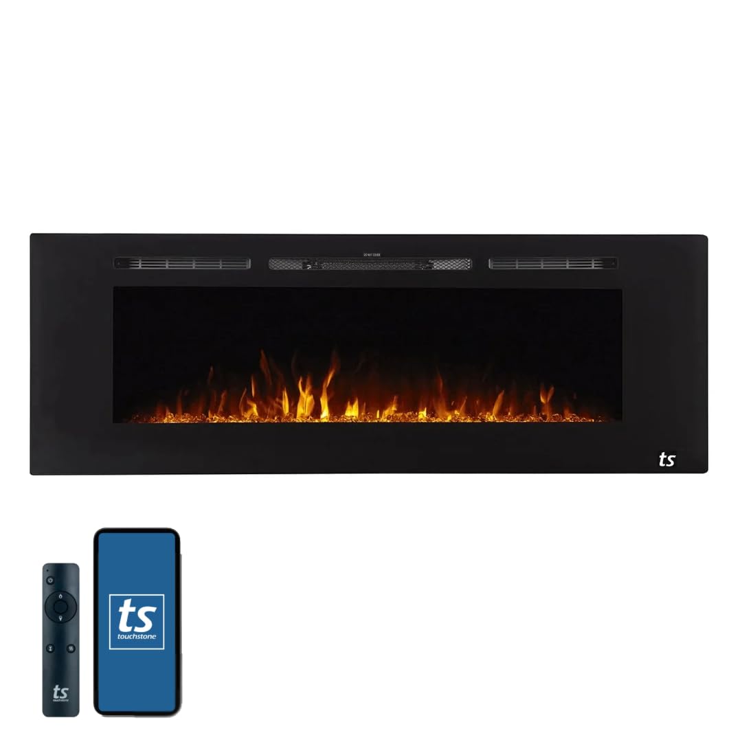 Recessed Electric Fireplace with Wall Mount