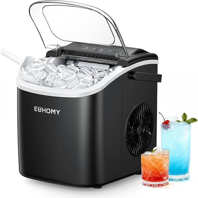 Countertop Ice Maker with Fast Ice and Easy Cleaning
