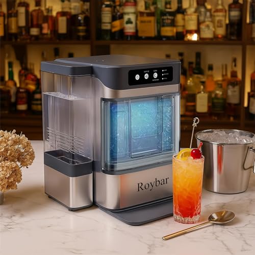Portable Nugget Ice Maker with Self-Cleaning Water Tank