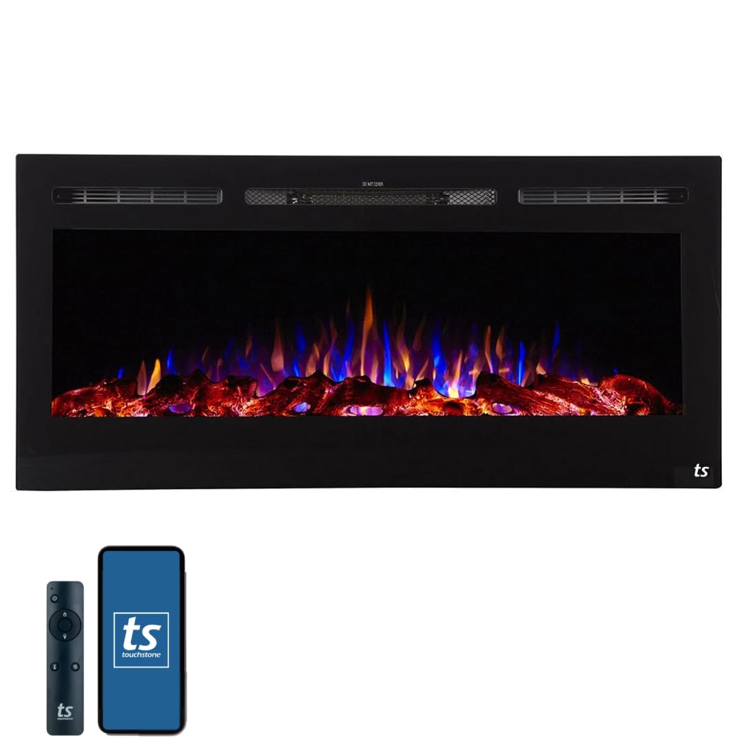 Recessed Electric Fireplace with Wall Mount
