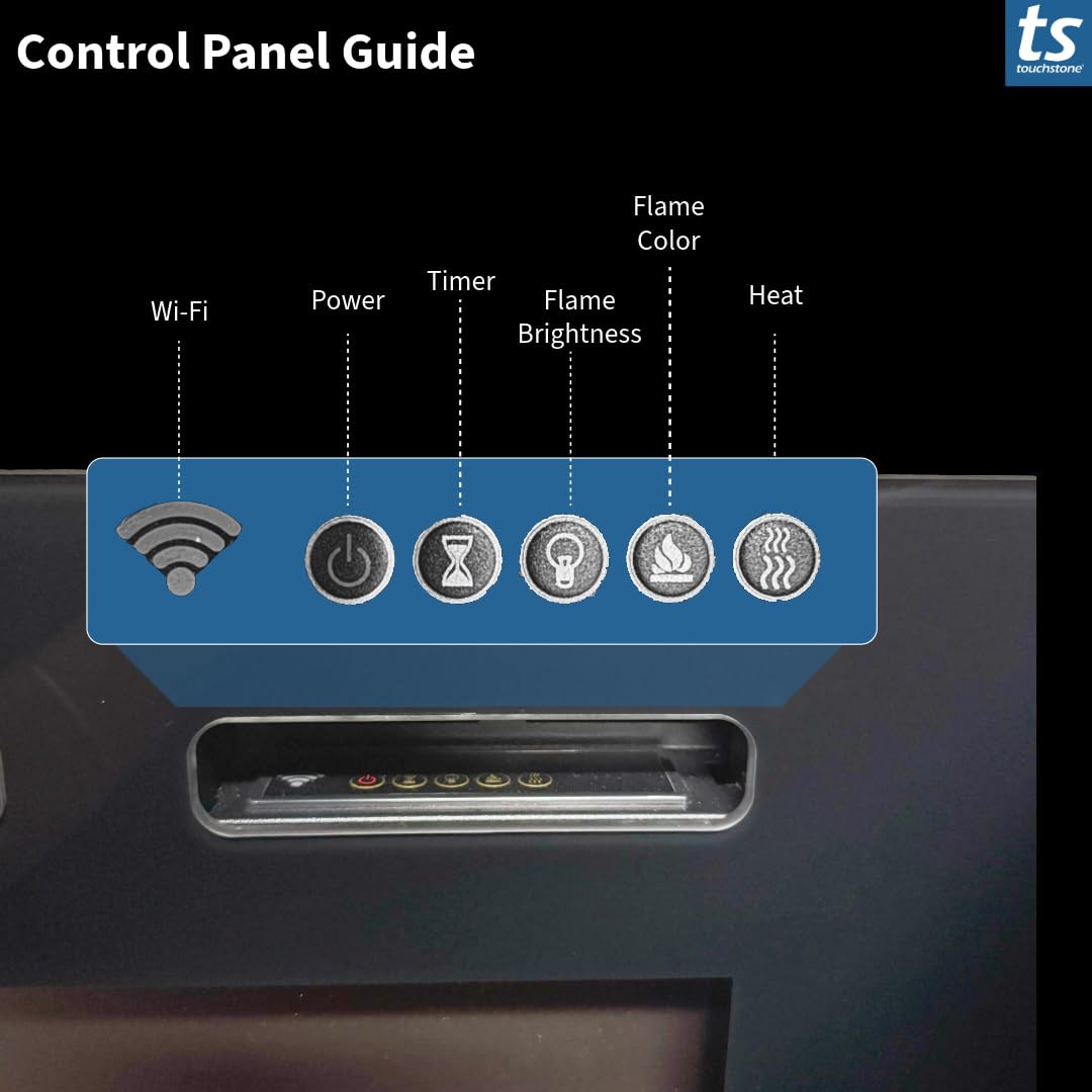 Recessed Electric Fireplace with Wall Mount
