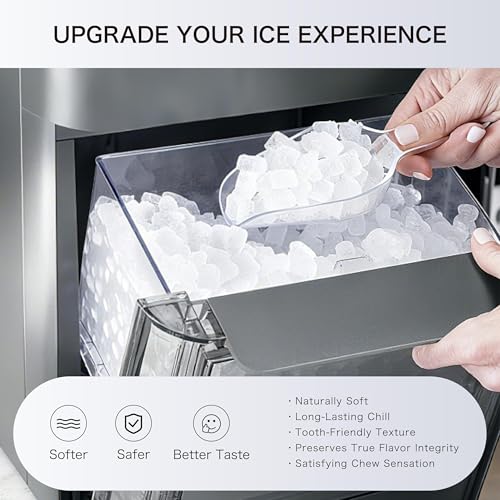 Portable Nugget Ice Maker with Self-Cleaning Water Tank
