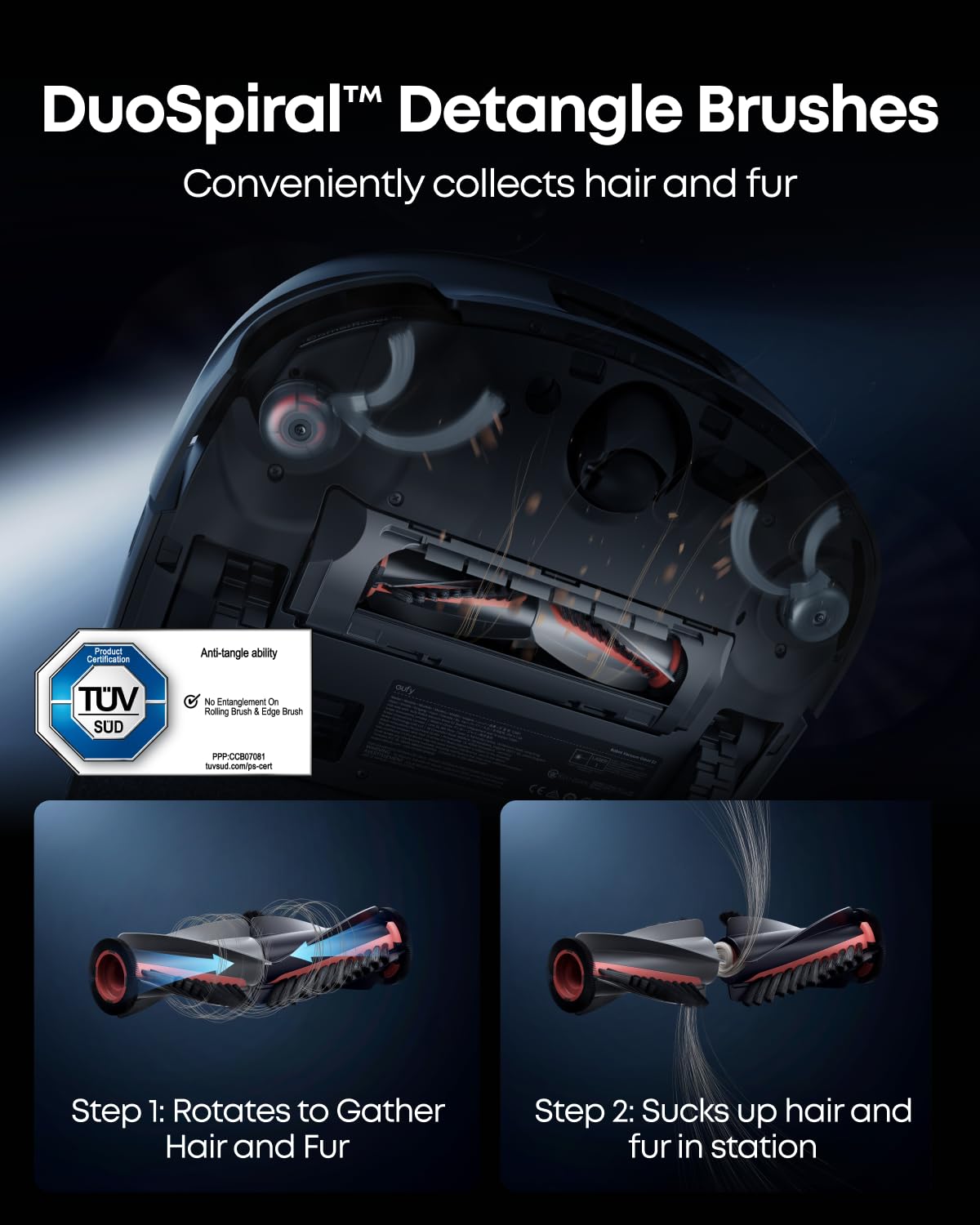 Robot Vacuum & Mop with Self-Cleaning Dock