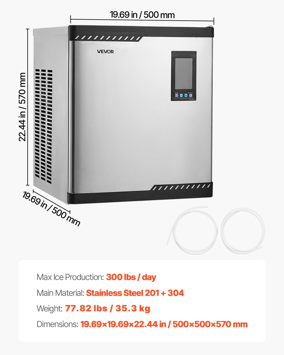 Commercial Ice Maker Head for High-Capacity Ice Production