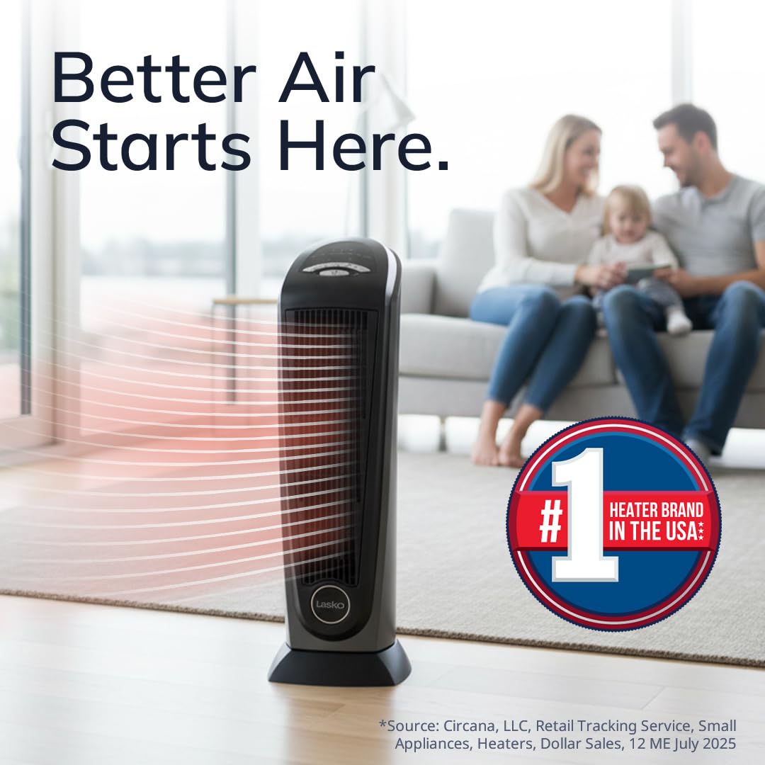 Ceramic Tower Space Heater with Remote Timer