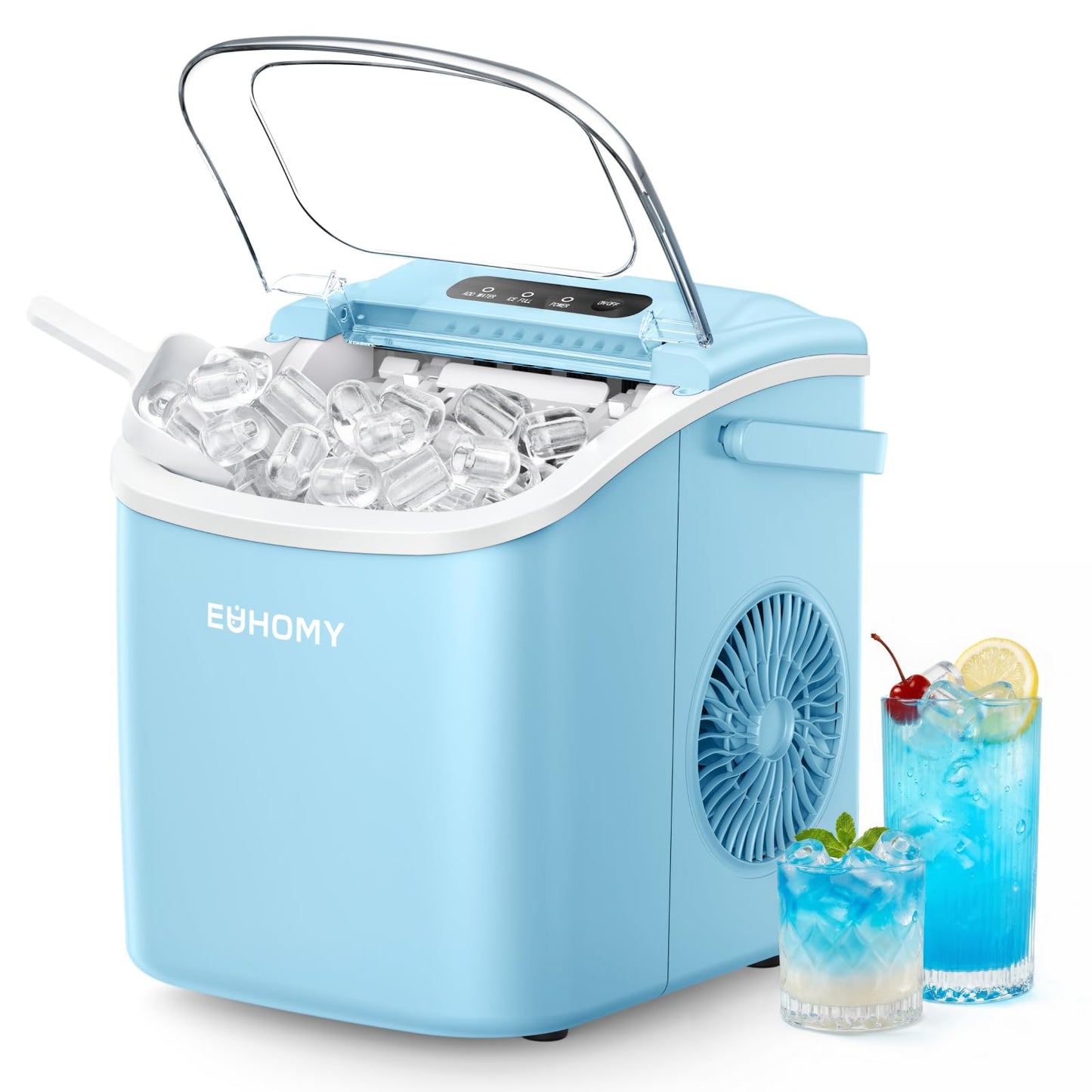 Countertop Ice Maker with Fast Ice and Easy Cleaning