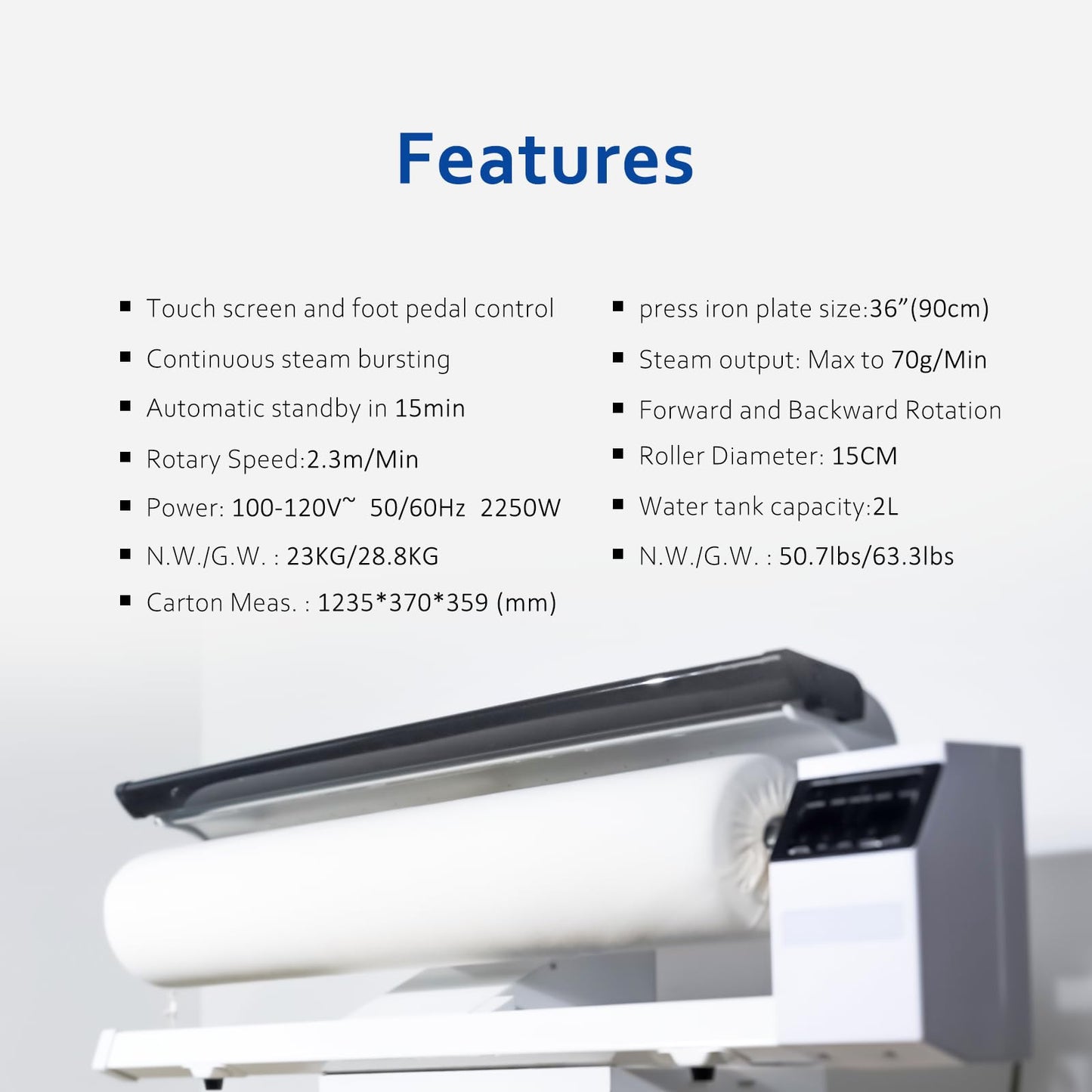 Commercial Steam Press Iron for Professional Linen Care