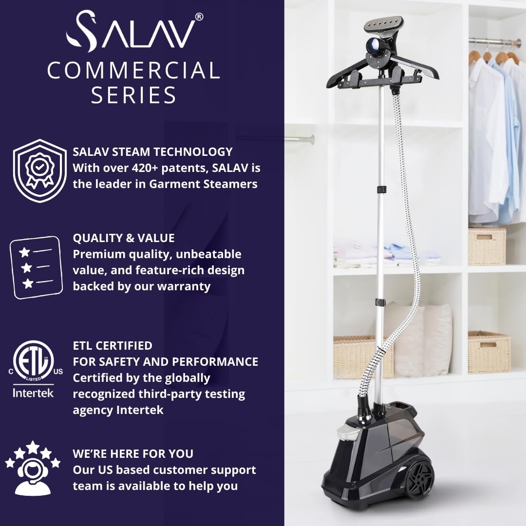 Commercial Garment Steamer with 3L Tank and Foot Pedal