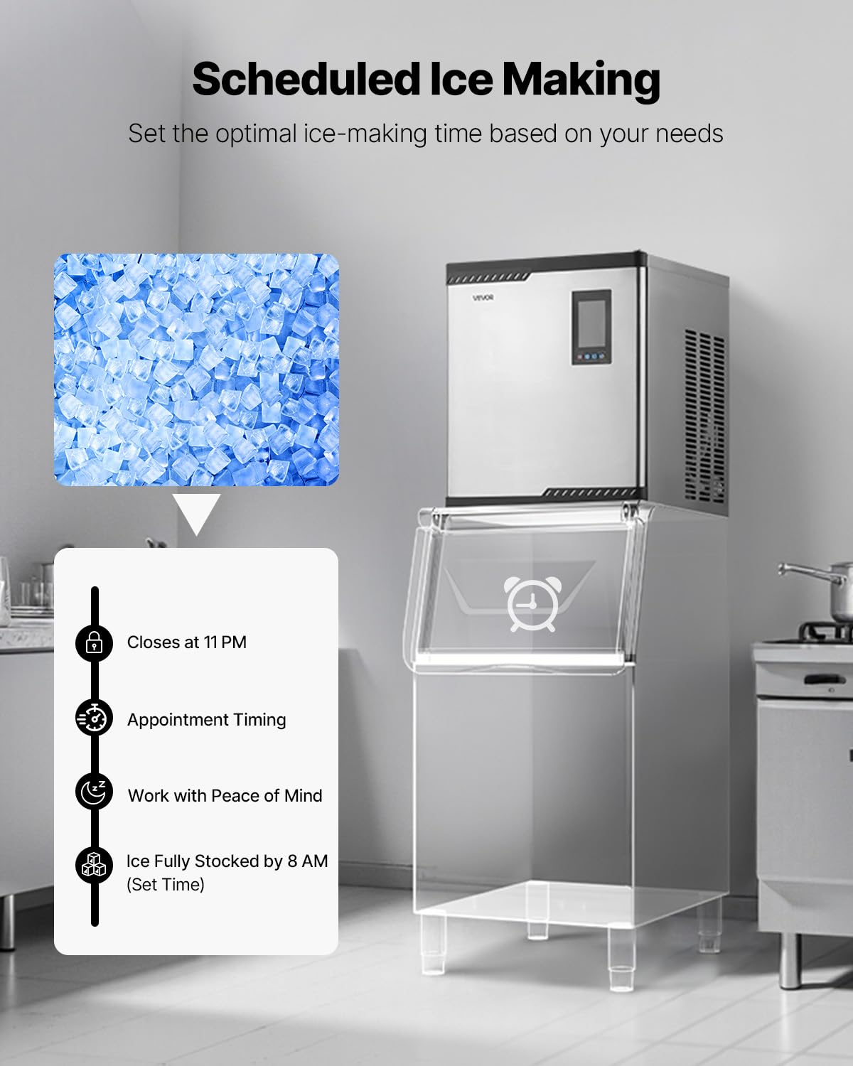 Commercial Ice Maker Head for High-Capacity Ice Production