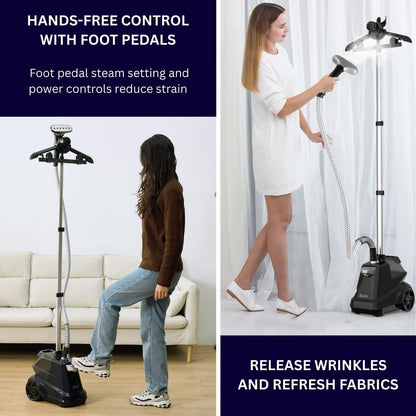 Commercial Garment Steamer with 3L Tank and Foot Pedal