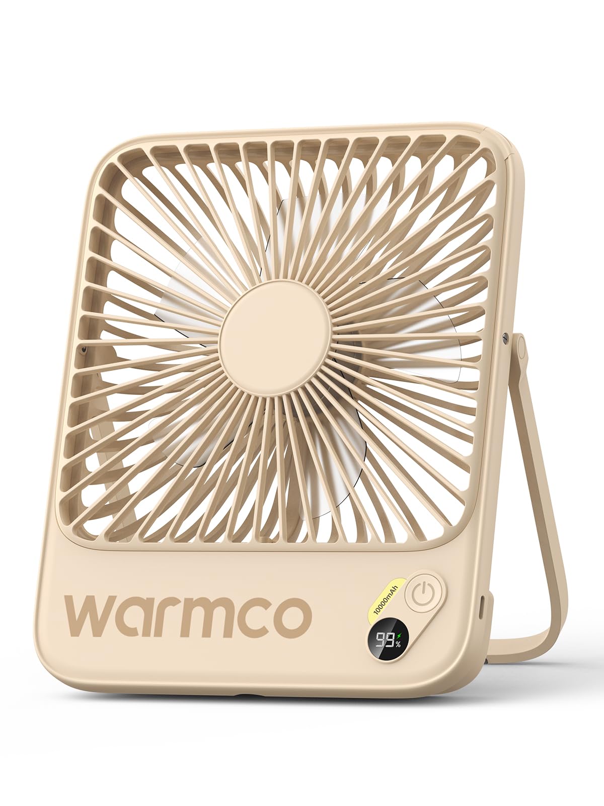 Portable Rechargeable Desk Fan with Digital Display