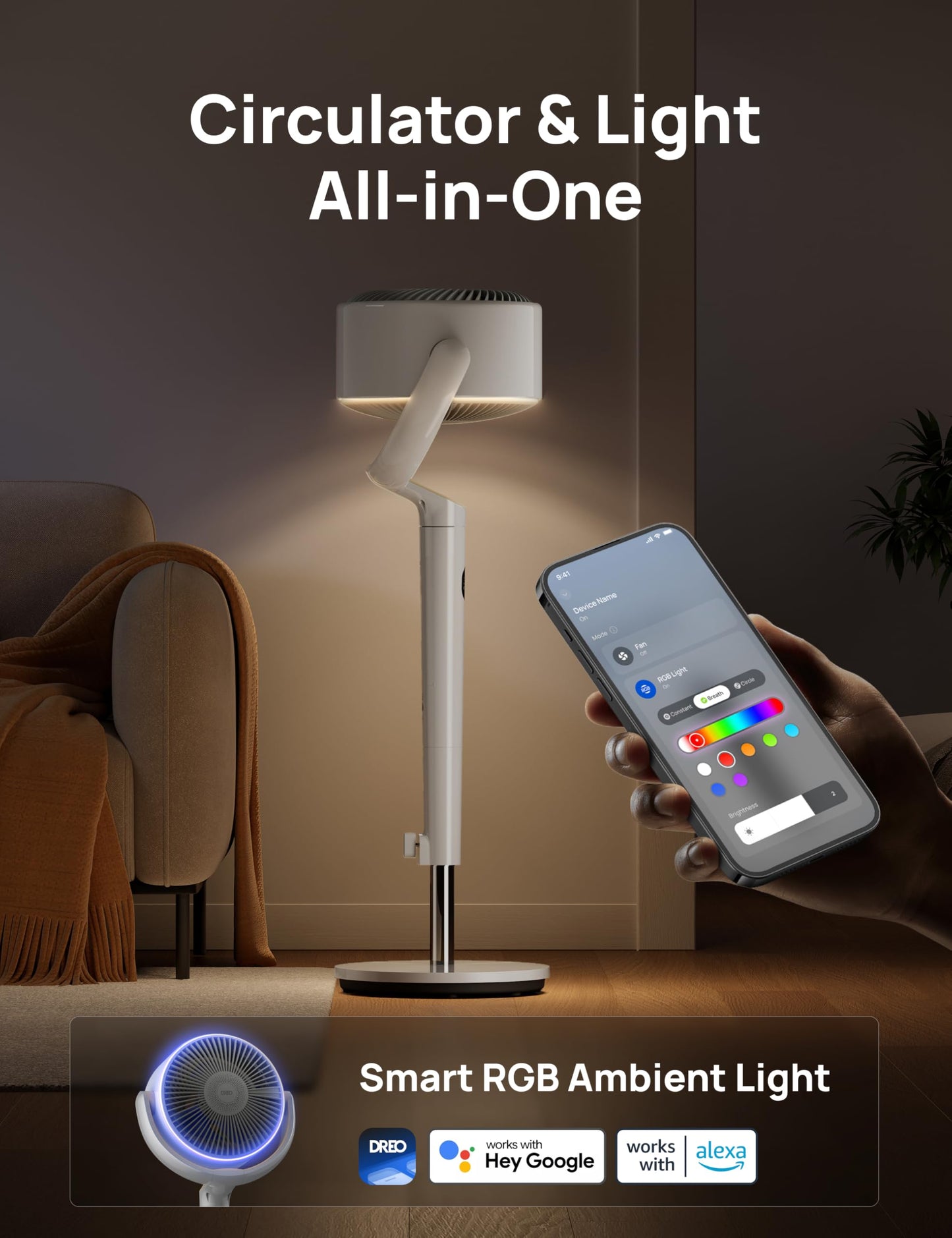 Smart Pedestal Fan with Omni Oscillation