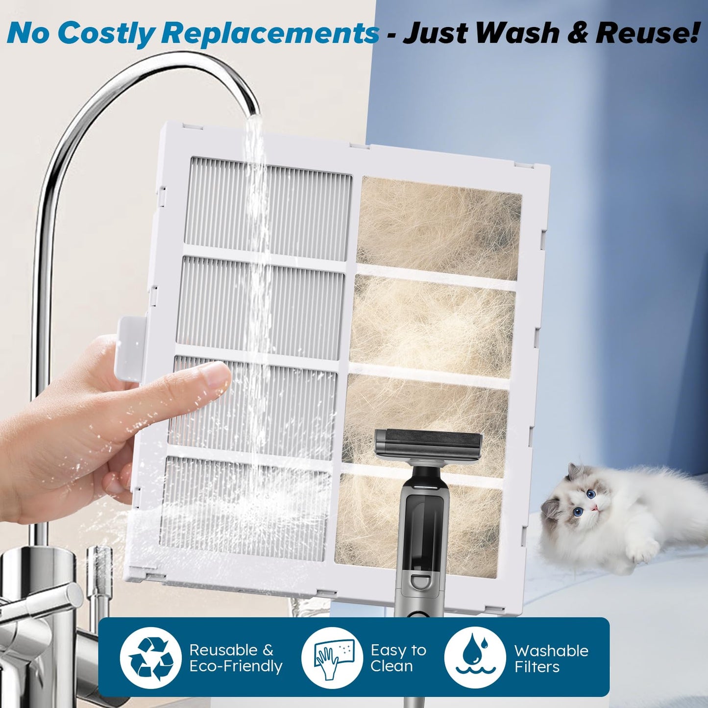 Smart Air Purifier with Washable Filter System