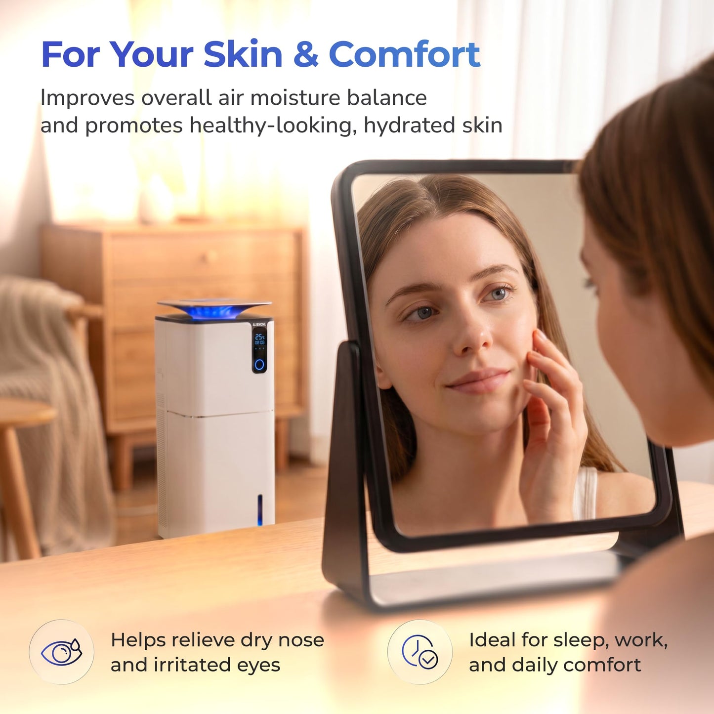 Smart Air Purifier & Humidifier with HEPA Filter