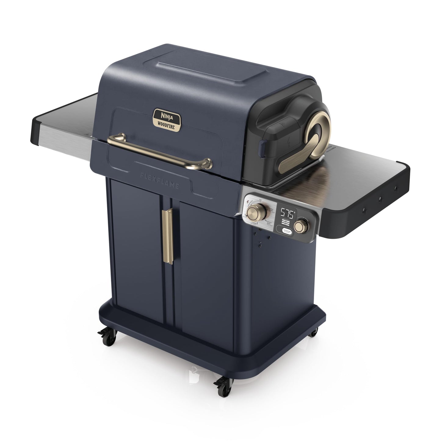Electric Grill and Smoker with Multi-Fuel Cooking System
