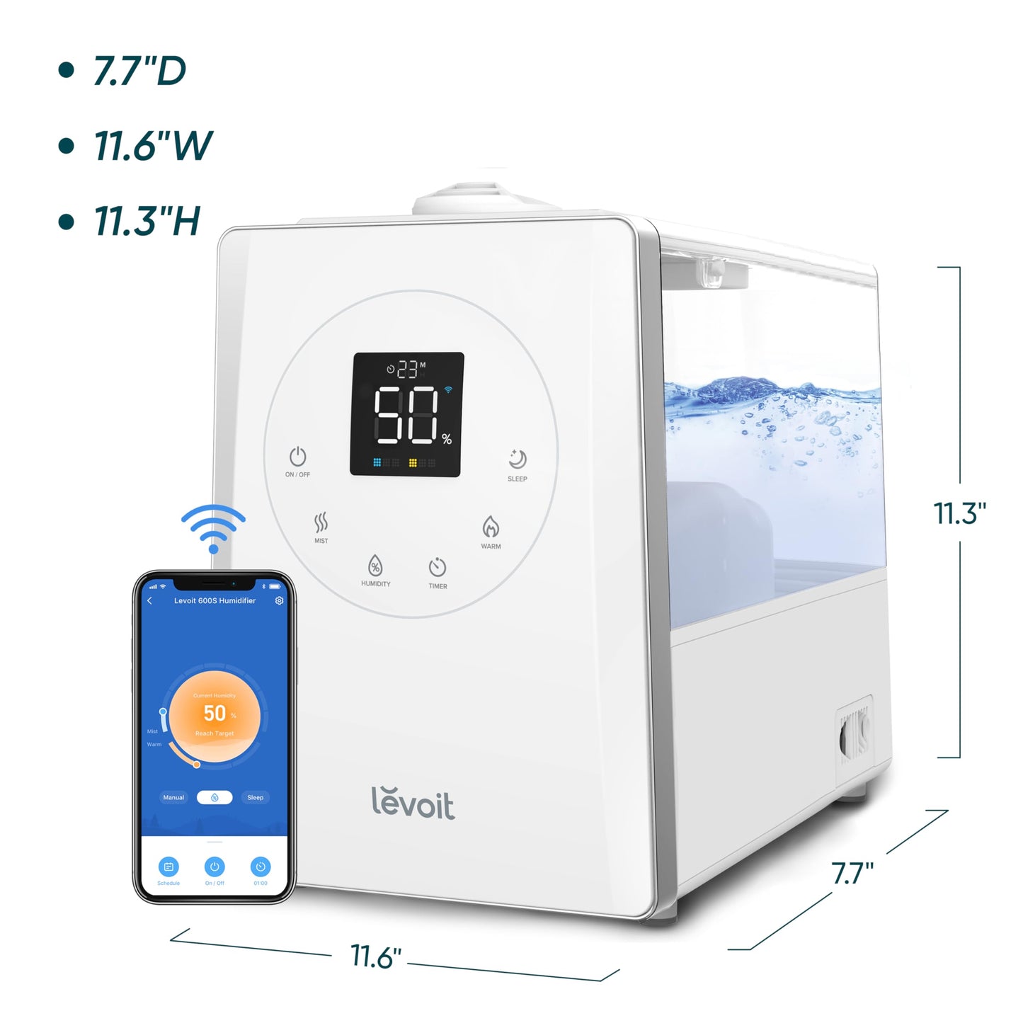 Smart Warm & Cool Mist Humidifier for Large Rooms