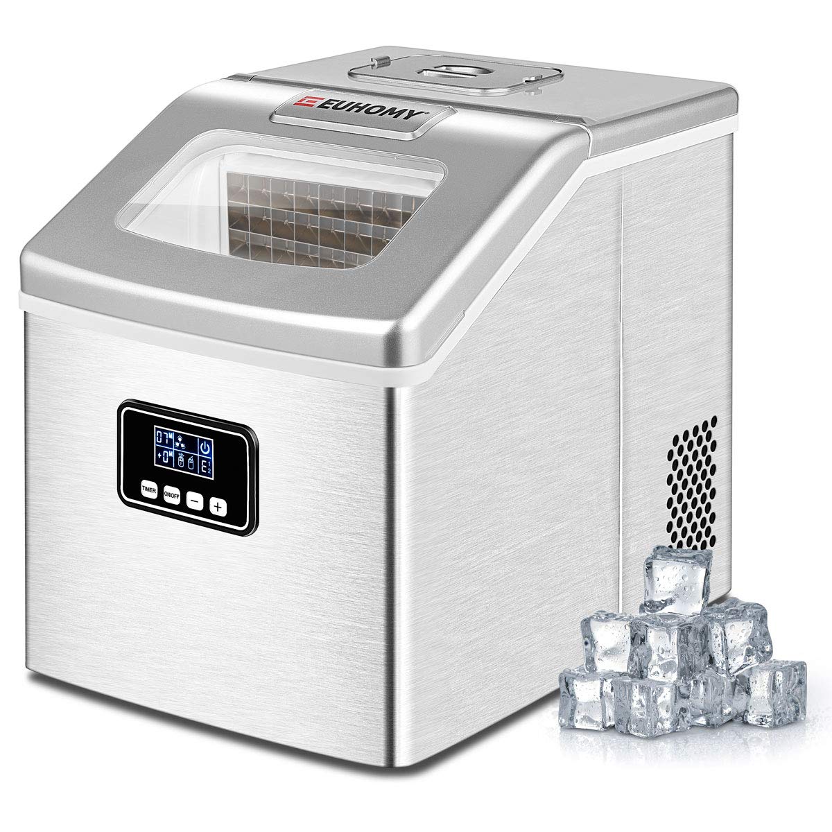 Countertop Nugget Ice Maker with Self-Cleaning System
