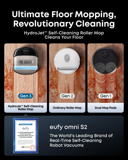 Robot Vacuum & Mop with Self-Cleaning Dock