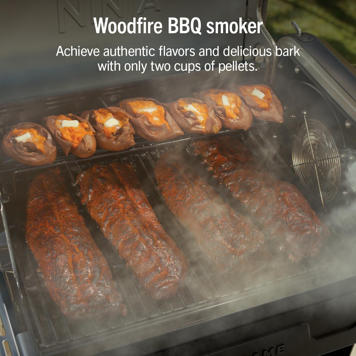 Electric Grill and Smoker with Multi-Fuel Cooking System