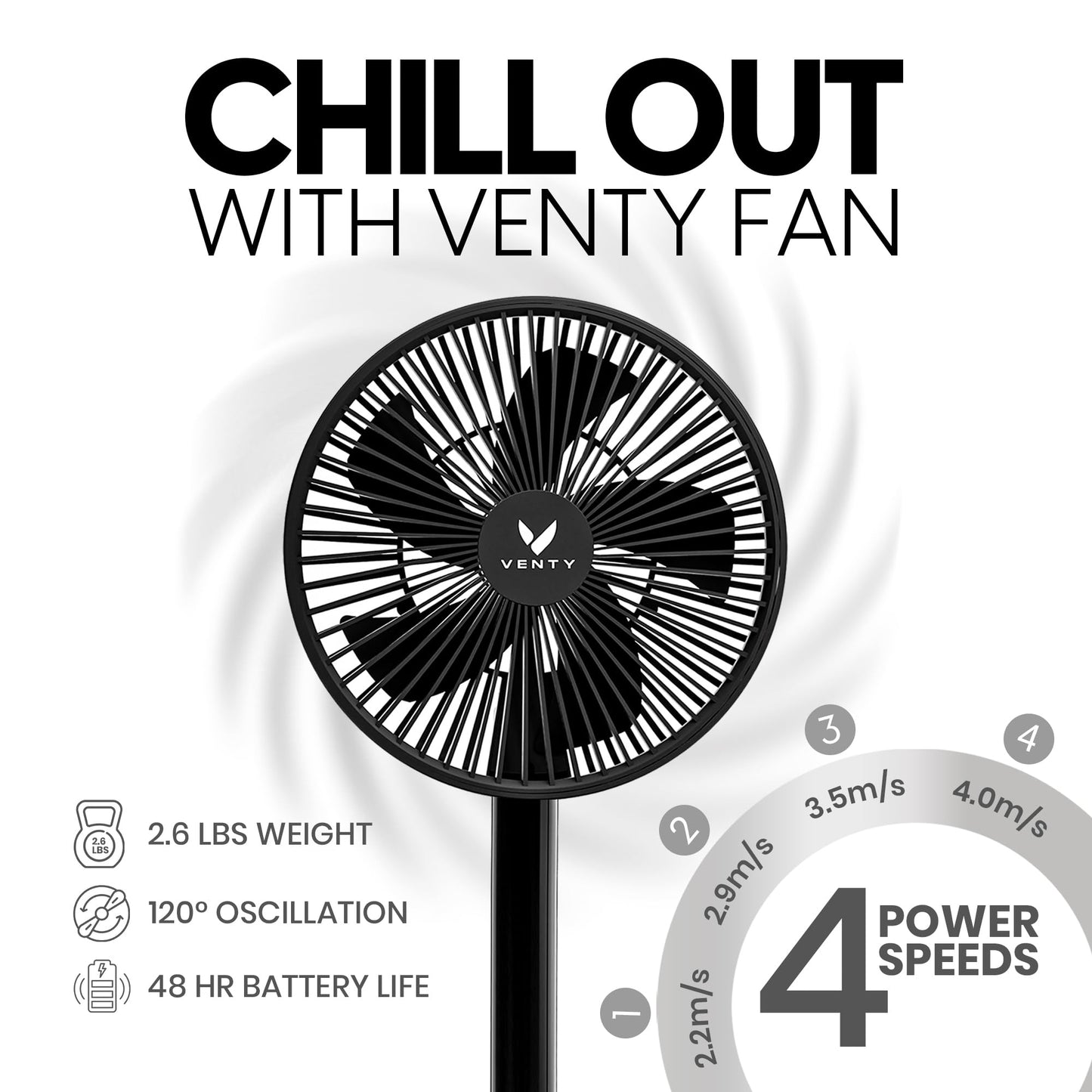 Portable Rechargeable Fan with Remote Control