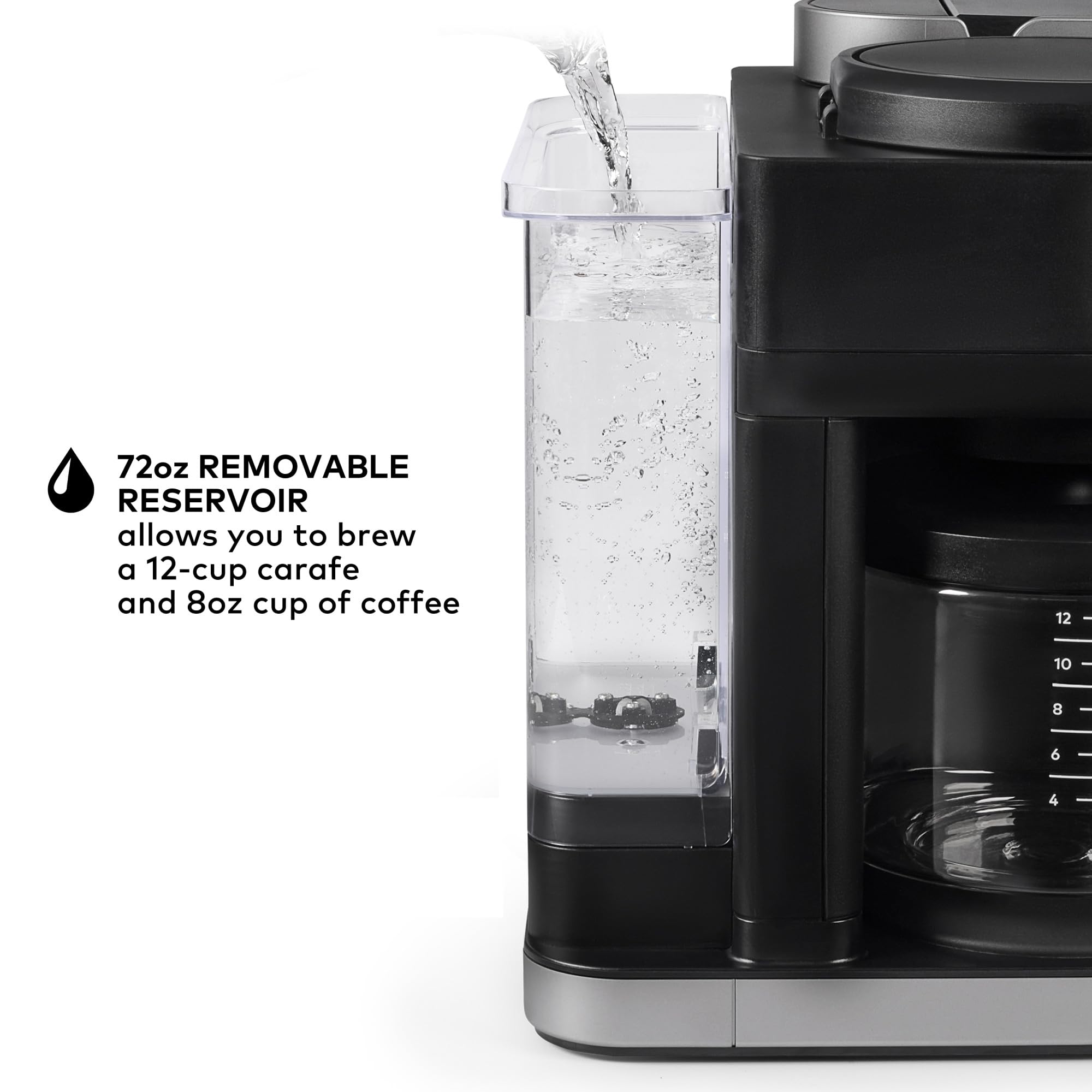 Hot and Iced Coffee Maker with Single Serve and Carafe