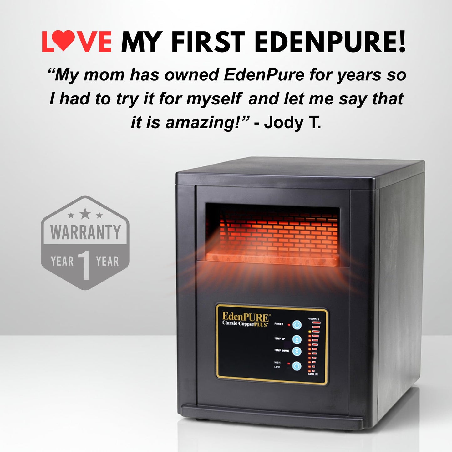 Portable Infrared Space Heater for Large Rooms