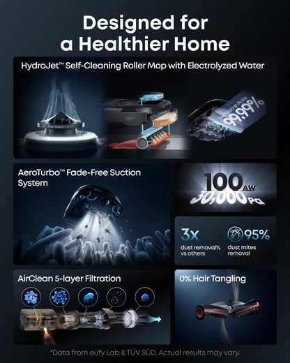 Robot Vacuum & Mop with Self-Cleaning Dock