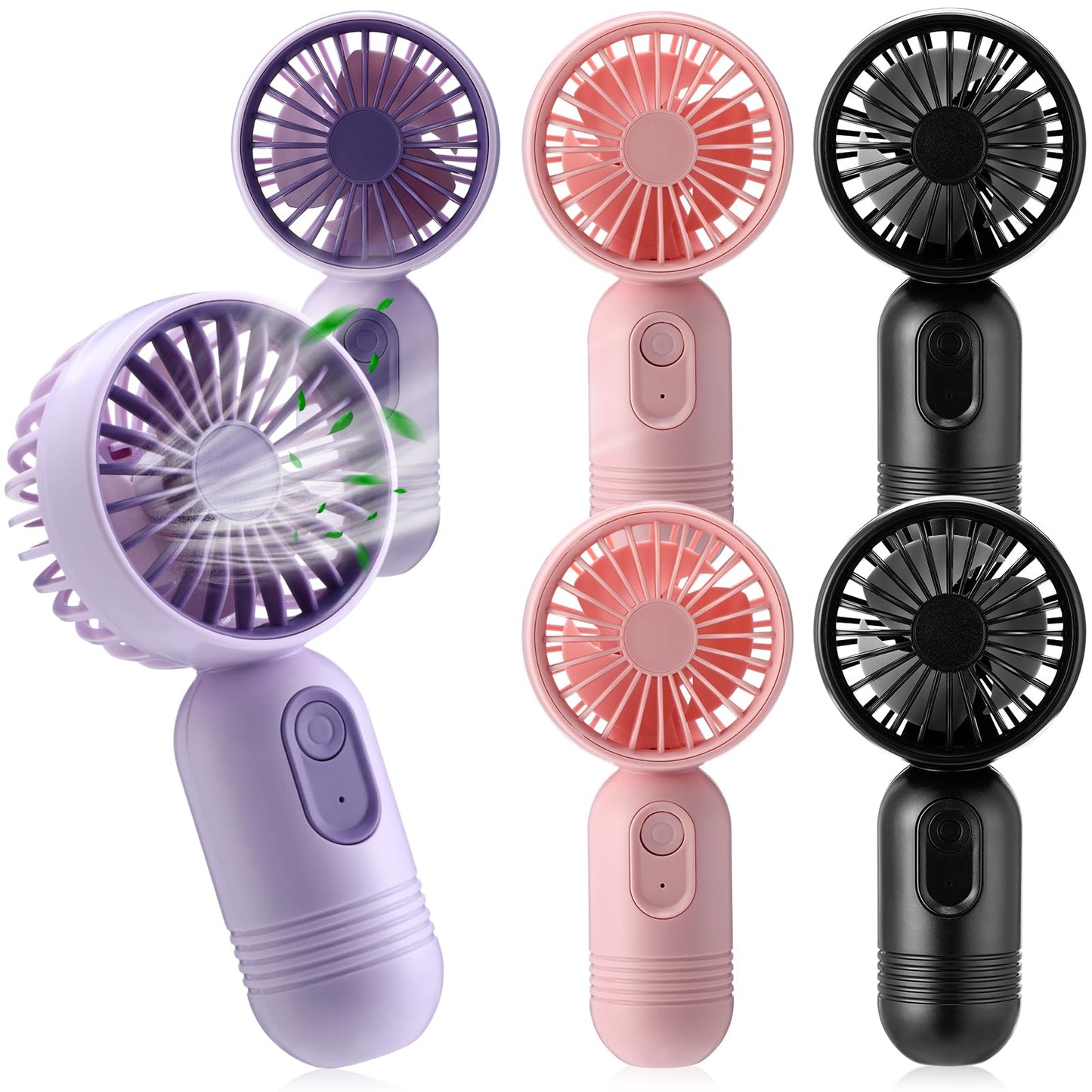 Mini Rechargeable Handheld Fan with 3 Speeds