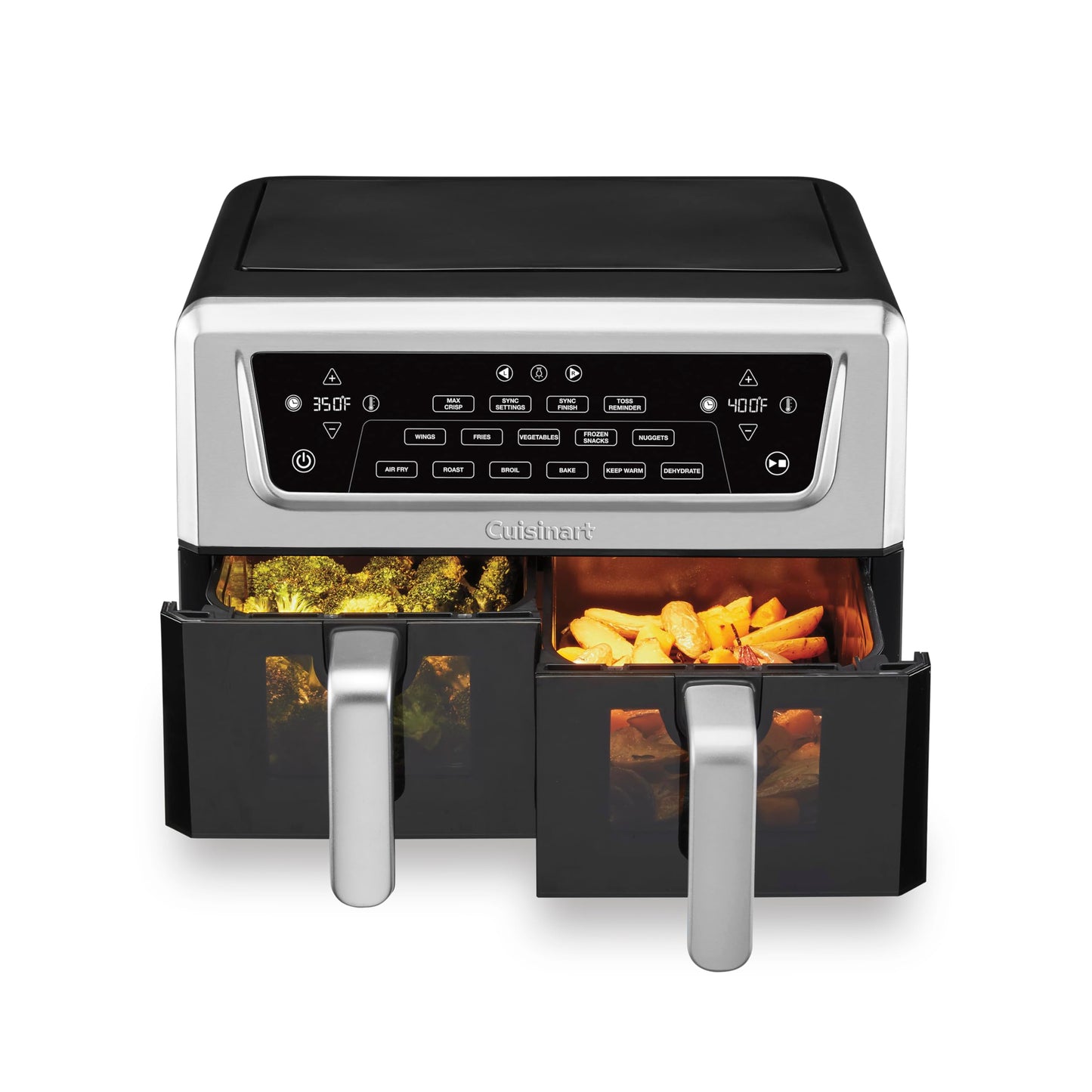 Dual Basket Air Fryer with Independent Cooking Zones