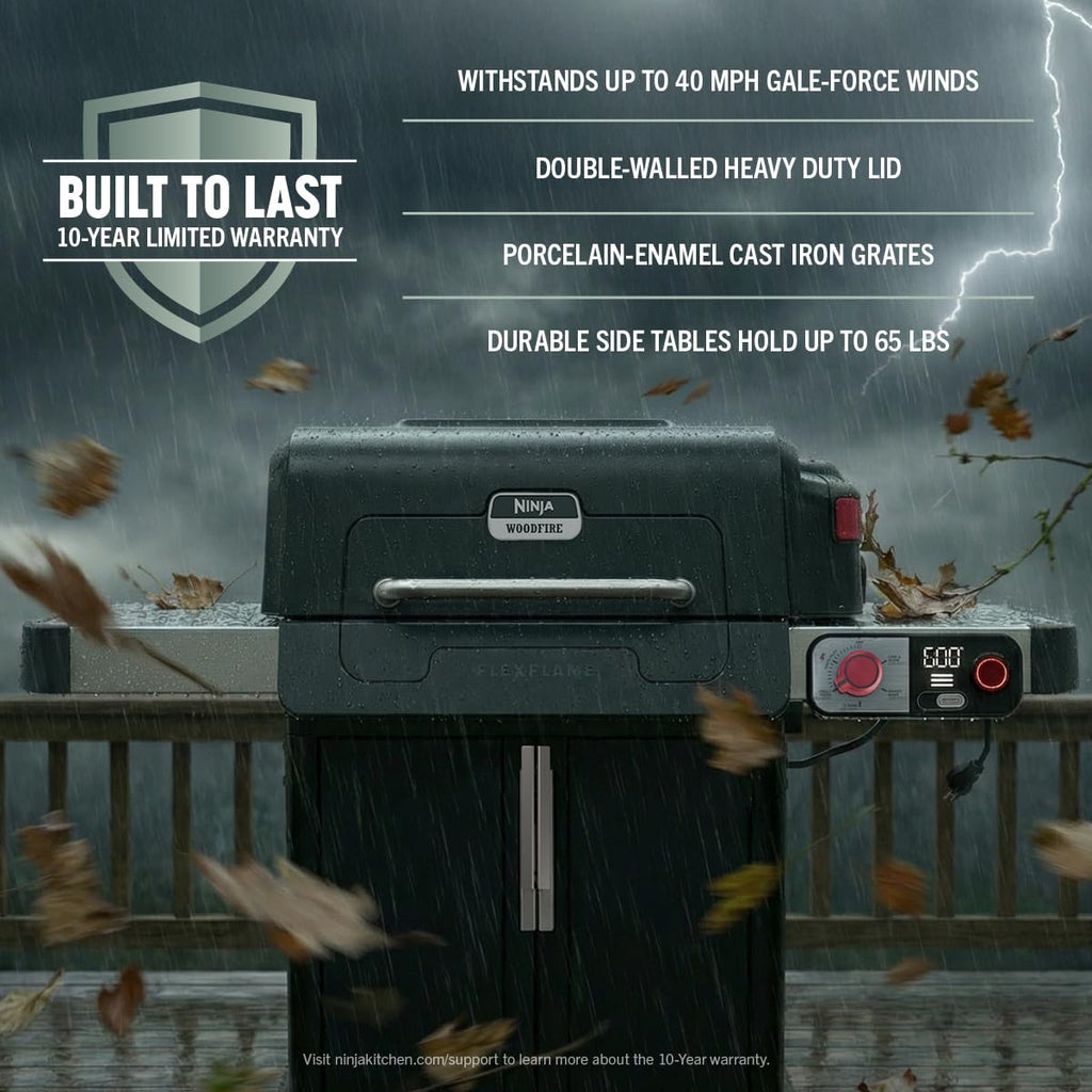 Electric Grill and Smoker with Multi-Fuel Cooking System