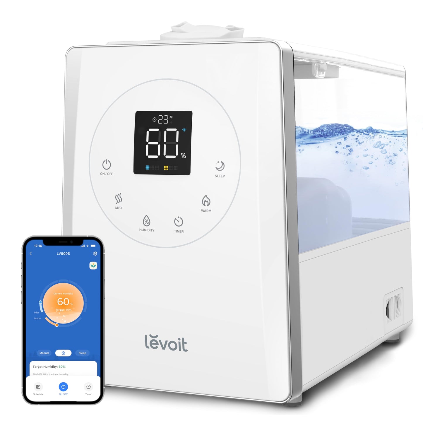 Smart Warm & Cool Mist Humidifier for Large Rooms