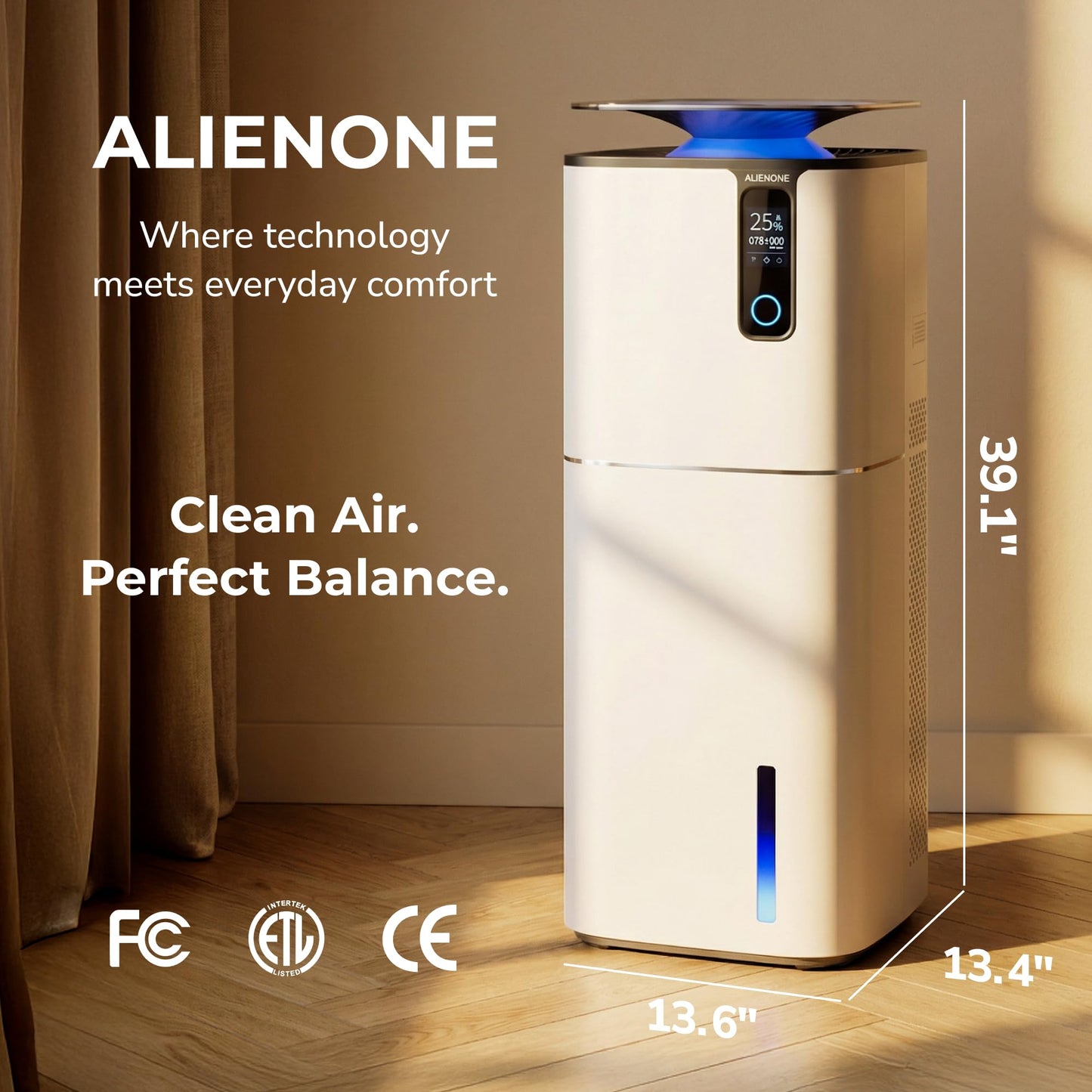 Smart Air Purifier & Humidifier with HEPA Filter