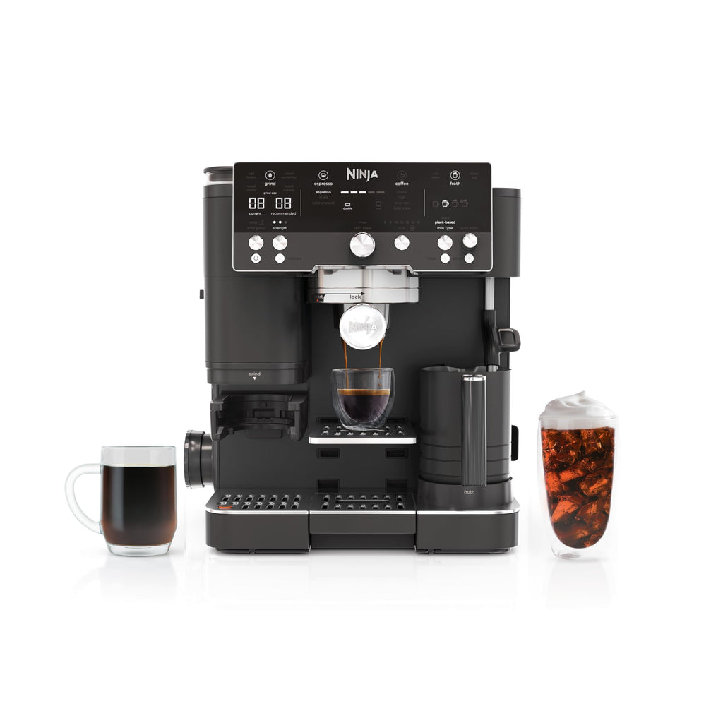 Espresso and Coffee Maker with Integrated Milk System