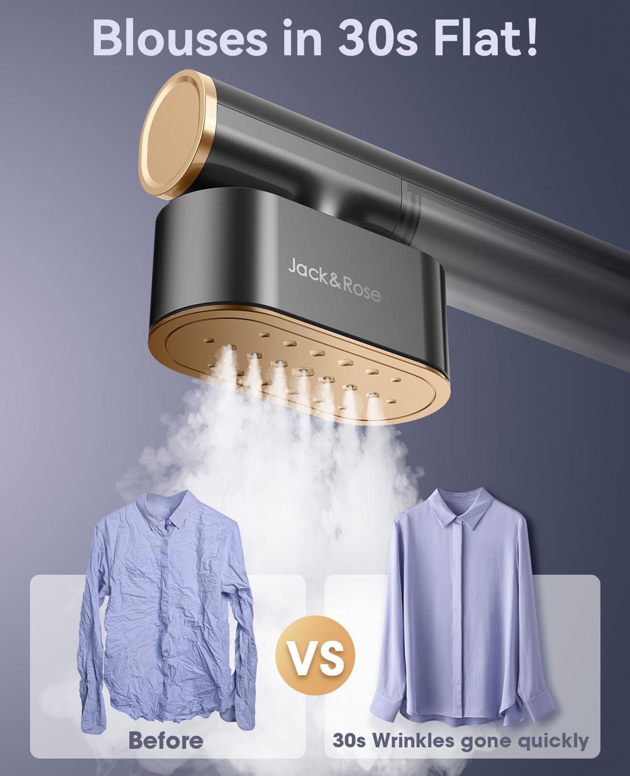 Travel Garment Steamer and Iron with Dual Voltage Design