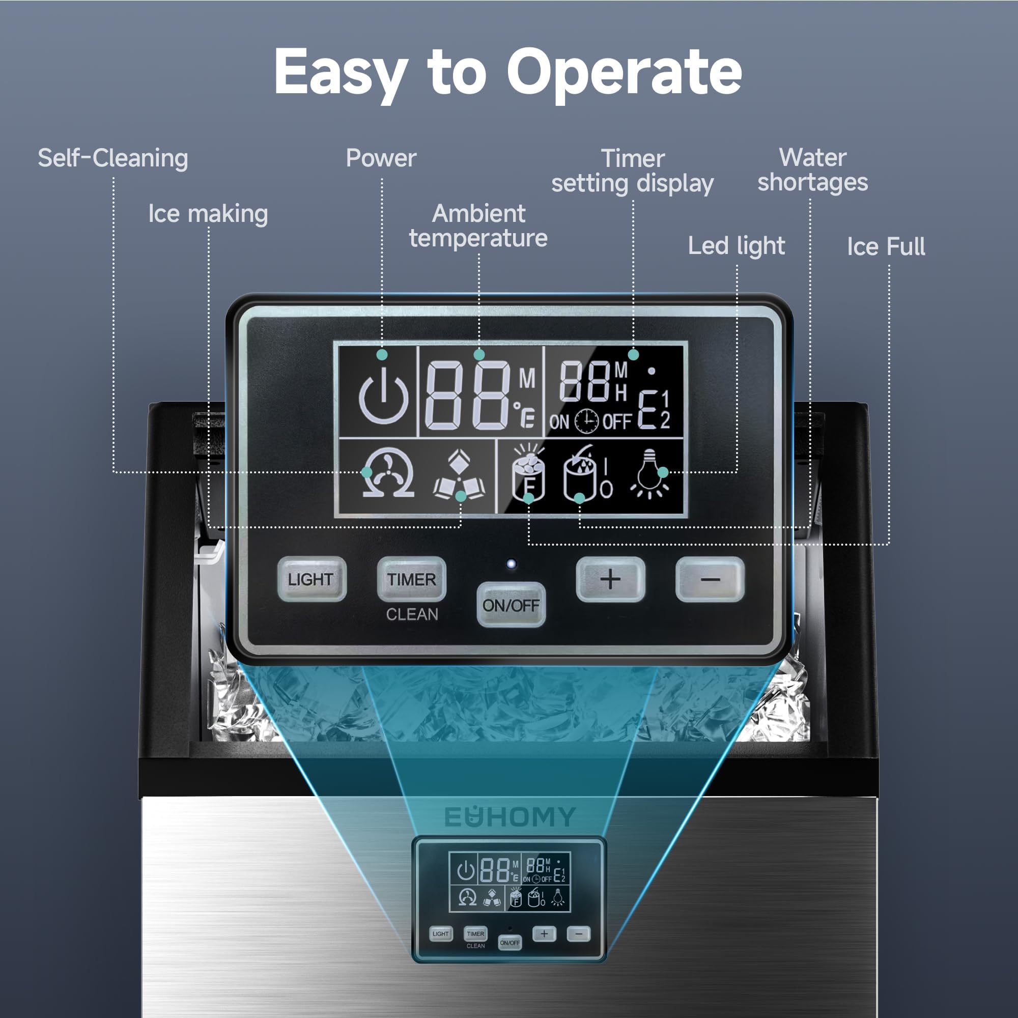 EUHOMY 0010401 Ice Maker Machine