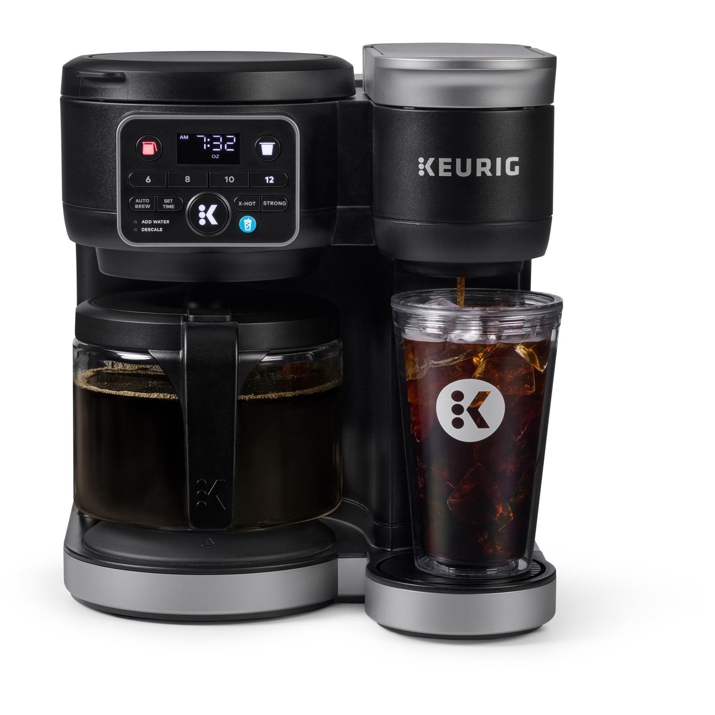 Hot and Iced Coffee Maker with Single Serve and Carafe