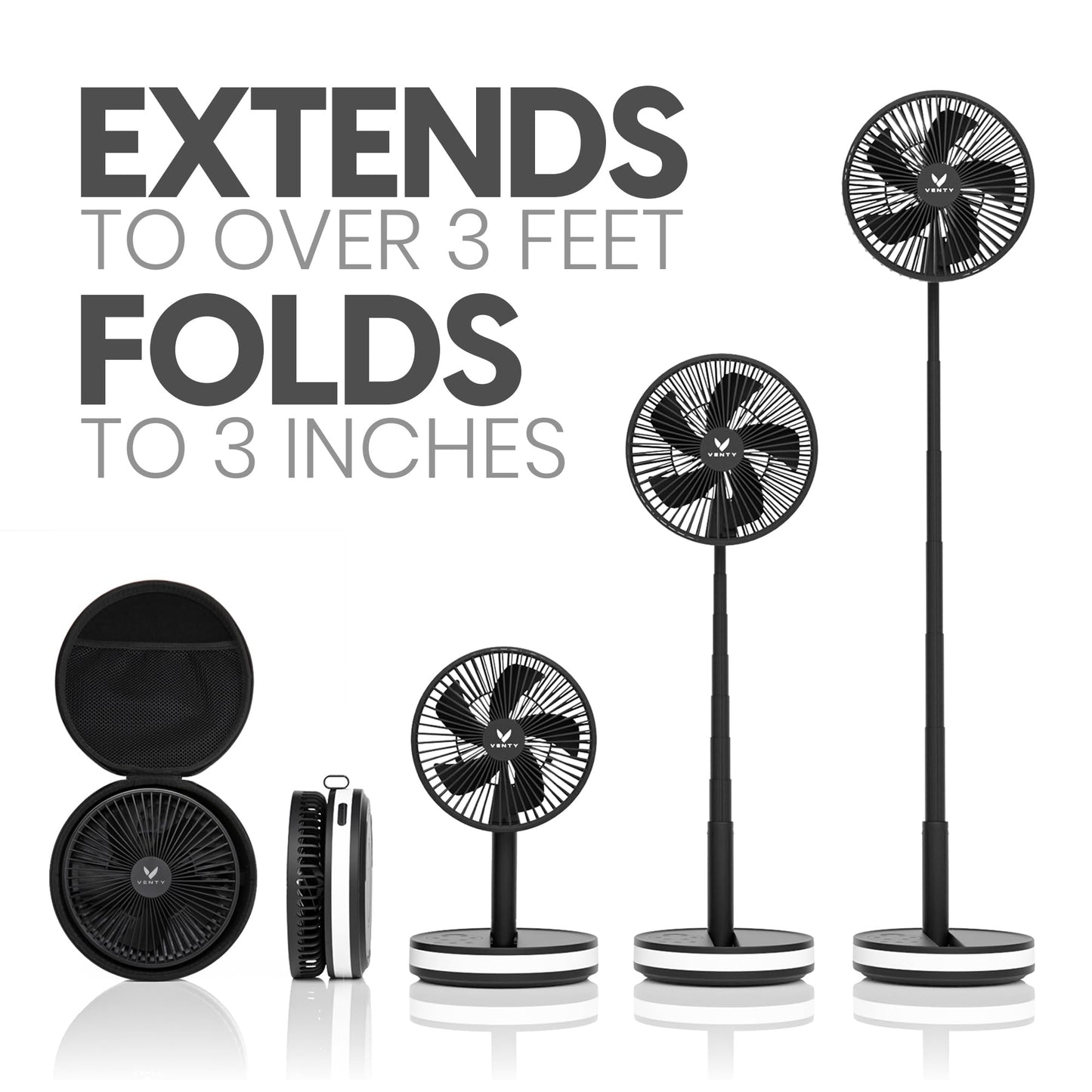 Portable Rechargeable Fan with Remote Control