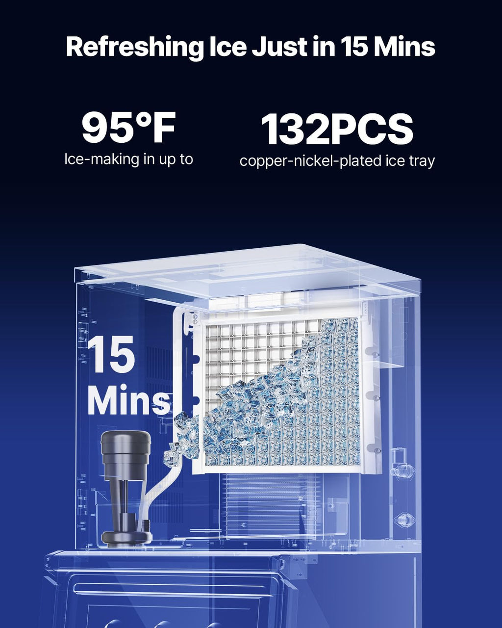 Commercial Ice Maker Head for High-Capacity Ice Production