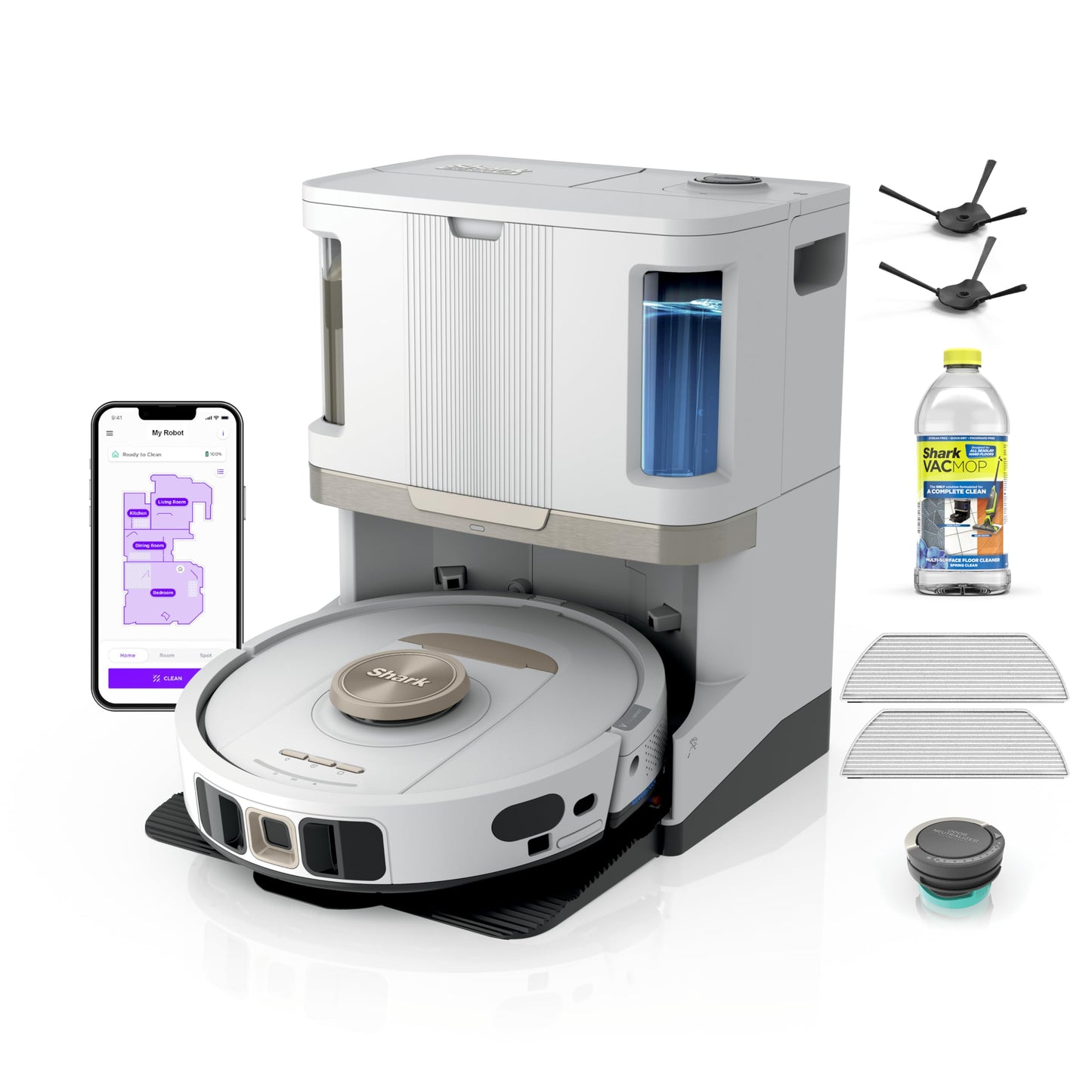 Robot Vacuum & Mop with Self-Cleaning Dock Set