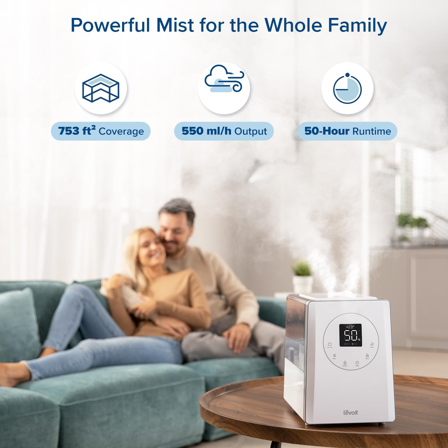Smart Warm & Cool Mist Humidifier for Large Rooms
