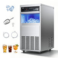 Stainless Steel Ice Maker with Self-Cleaning Display