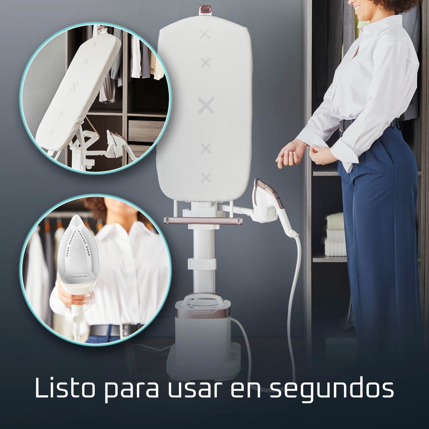 All-in-One Garment Steamer and Iron with Smart Board