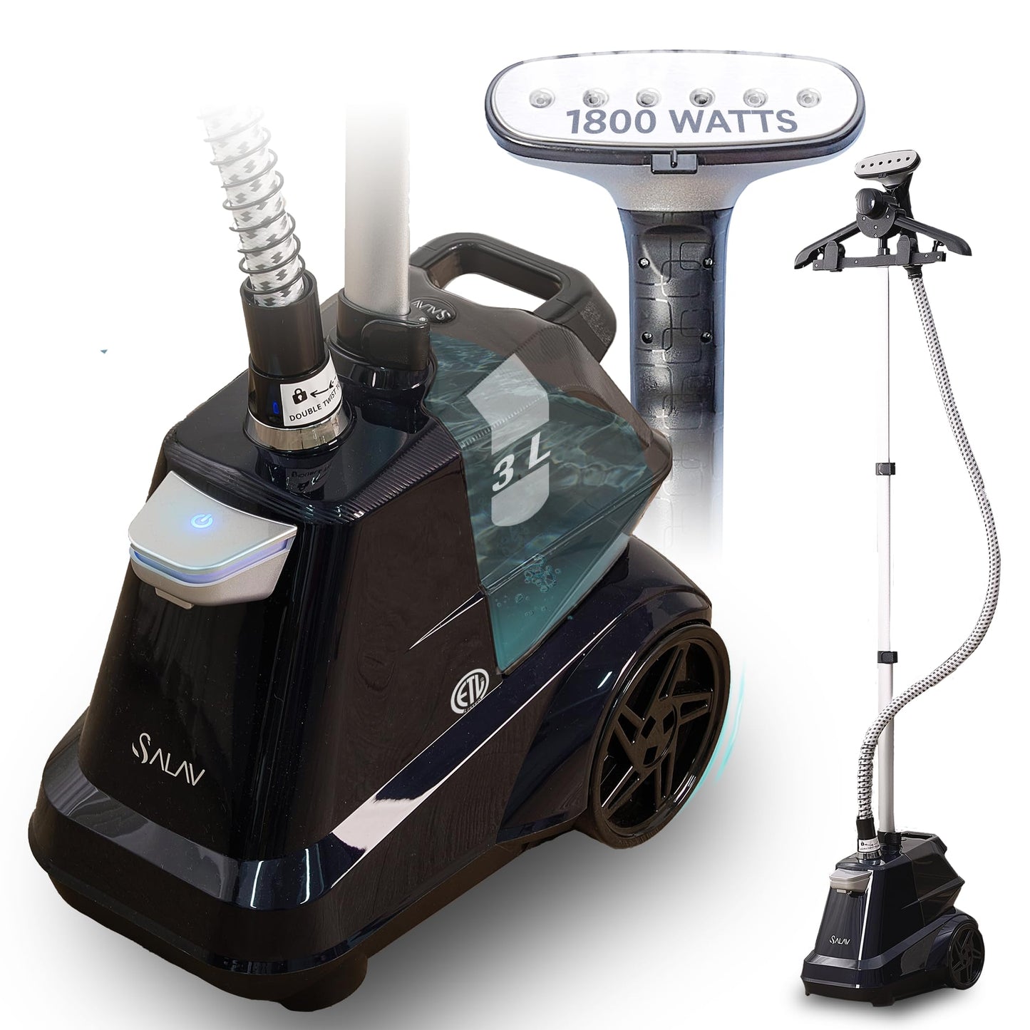 Commercial Garment Steamer with 3L Tank and Foot Pedal