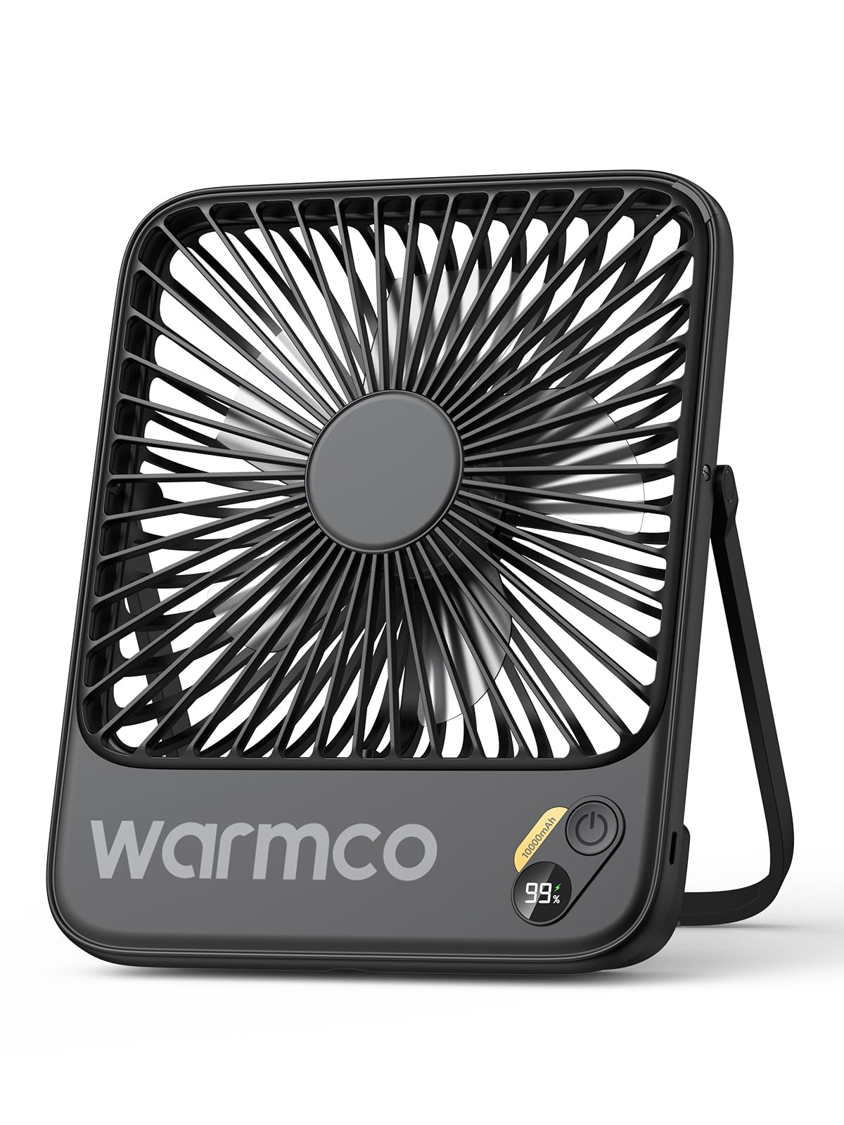 Portable Rechargeable Desk Fan with Digital Display
