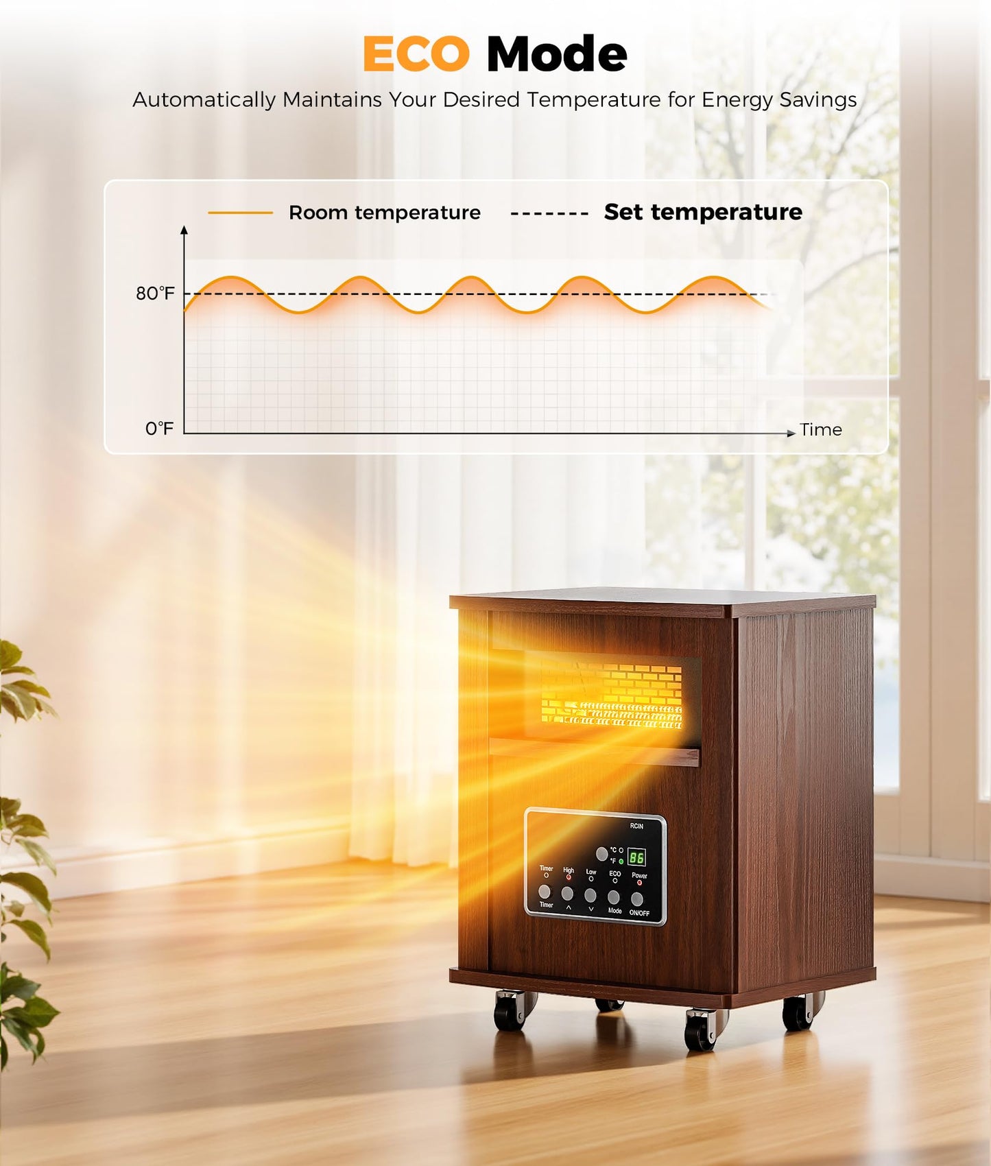 Portable Infrared Space Heater with Remote