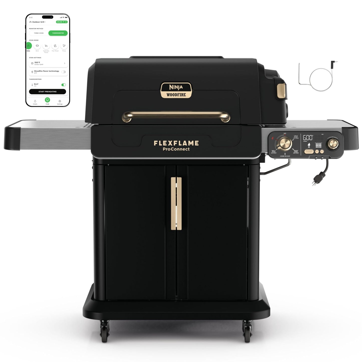 Electric Grill and Smoker with Multi-Fuel Cooking System