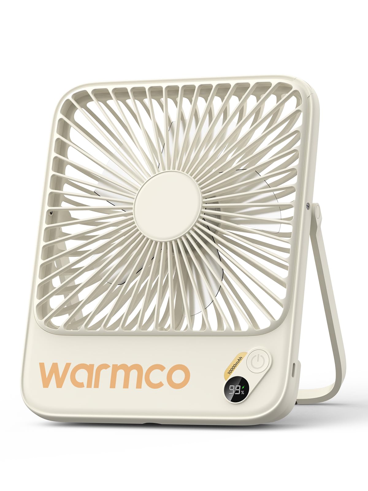 Portable Rechargeable Desk Fan with Digital Display