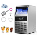 Stainless Steel Ice Maker with 130 lb Daily Capacity