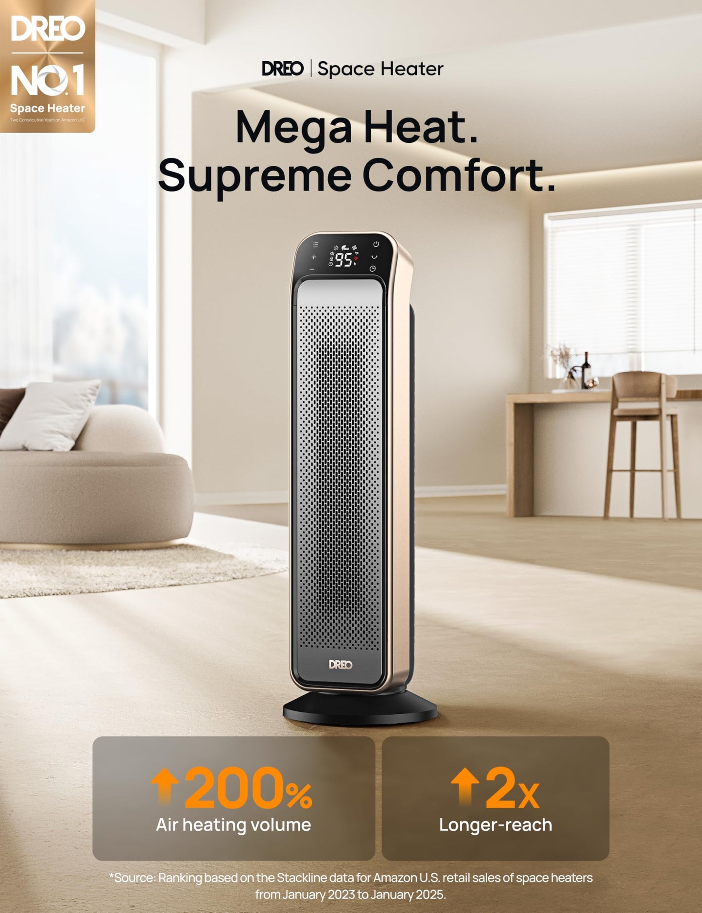 1500W Space Heater with Remote Control
